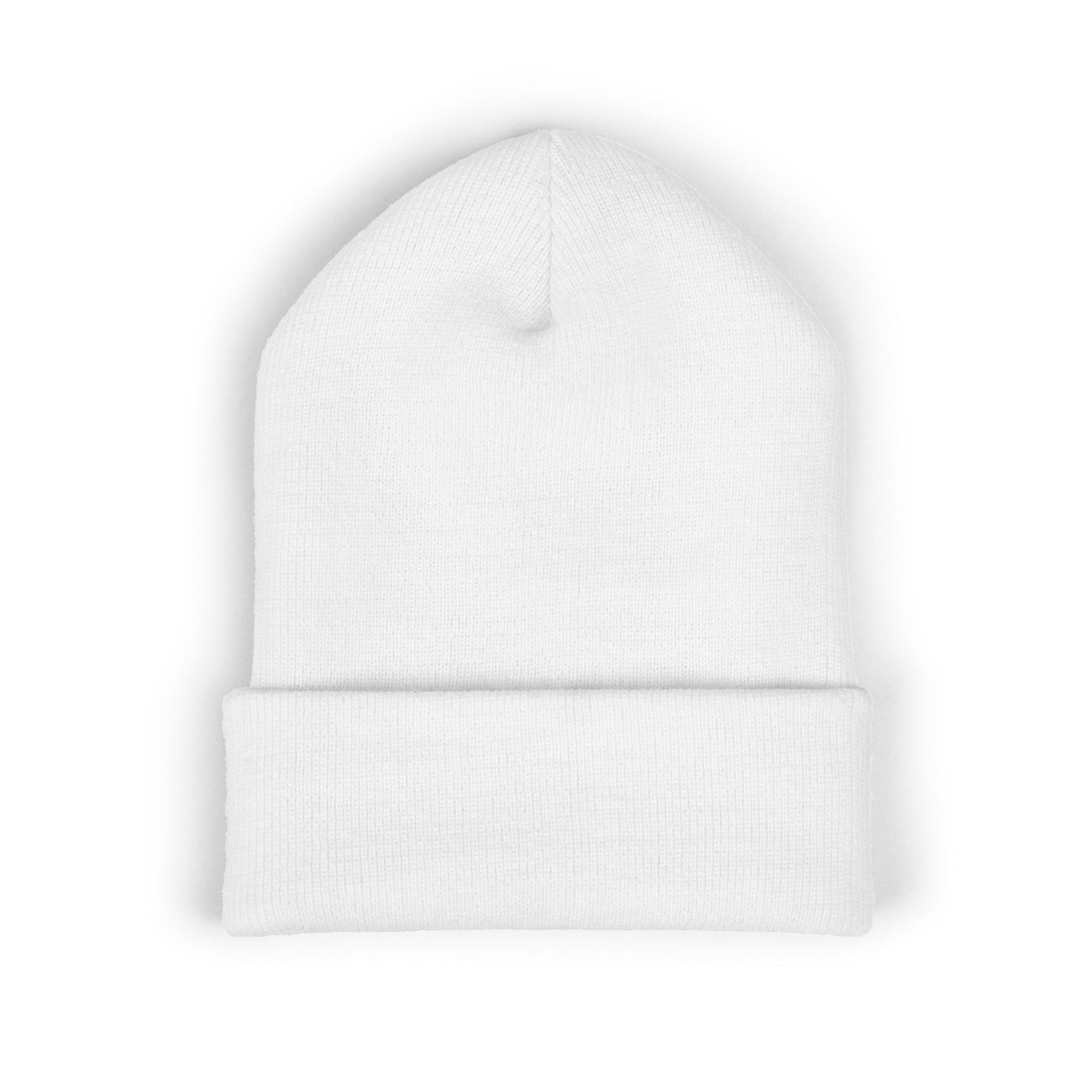 Embroidered Bee Crest Cuffed Beanie — Classic Winter Hat