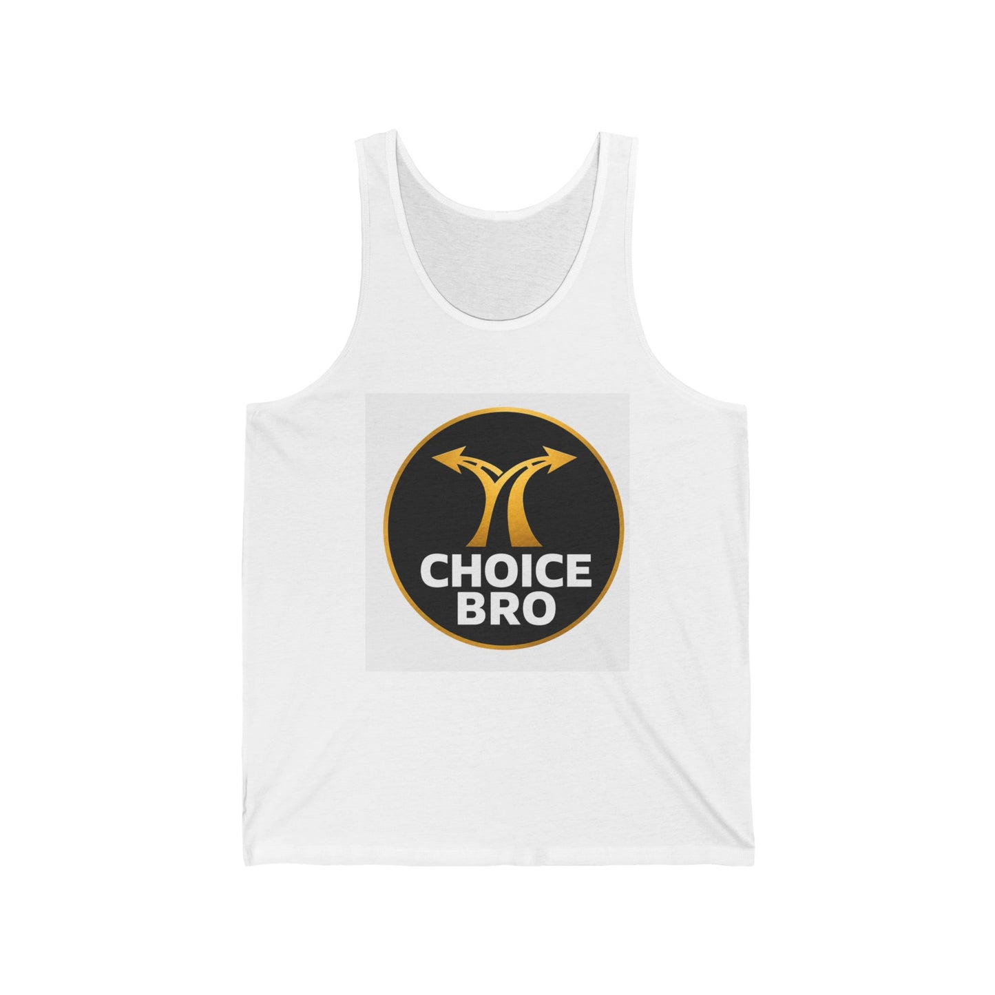 Choice Bro Tank Top — Casual Graphic Tank with 'CHOICE BRO' Arrow Logo