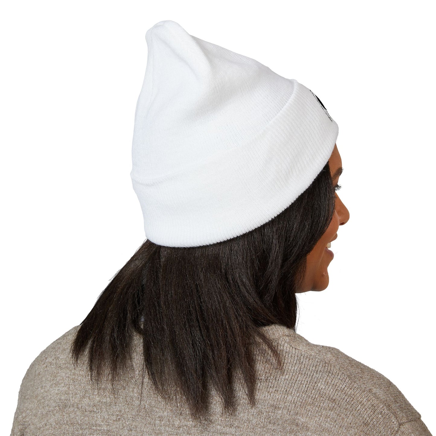 Embroidered Bee Crest Cuffed Beanie — Classic Winter Hat